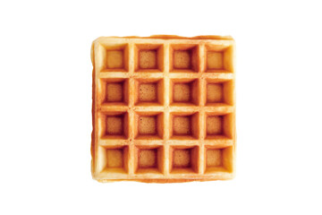 square waffle isolated on white background