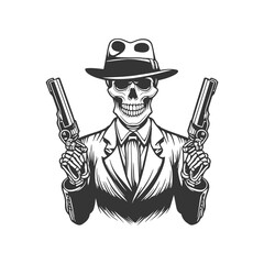 man with gun vector illustration 