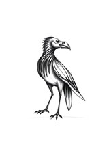 Fototapeta premium Detailed crow illustration