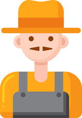 farmer Illustration on a white background.eps
