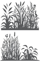 set of grass vector illustration 