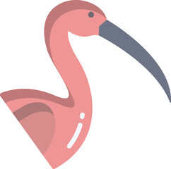 flamingo Illustration on a white background.