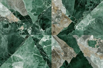 Fototapeta premium Rustic Green Marble Texture for Sophisticated Tile Wallpaper Design in Interiors and Exteriors