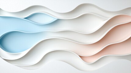 Obraz premium Abstract wavy layers background in pastel colors