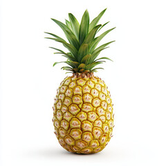 Fototapeta premium Fresh Ripe Pineapple Slice: Tropical Fruit for Healthy Summer Desserts and Juices