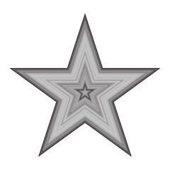 Obraz premium Abstract star organic form of lines