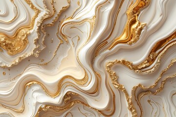 Elegant Cream and Gold Marble Texture Art for Brochures Covers and Posters