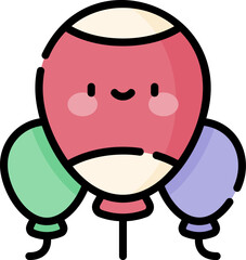 balloons Illustration on a white background.