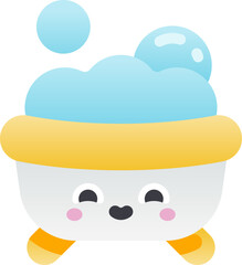 bathtub Illustration on a white background.