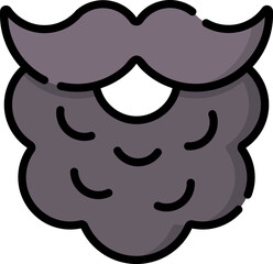 beard Illustration on a white background.