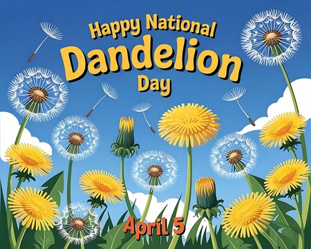 Happy National Dandelion Day, Celebrated on April 5th