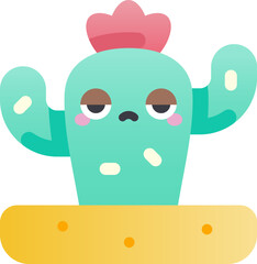 cactus Illustration on a white background.
