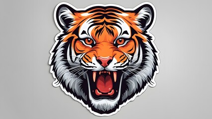 Fototapeta premium Tiger vector sticker