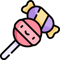 candies Illustration on a white background.