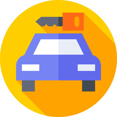 car rental Illustration on a white background.