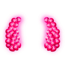 3D Glowing Gradient Heart with Clay Effect for Valentine’s Day and Romantic Decorations