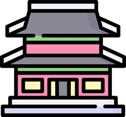 changdeokgung Illustration on a white background.