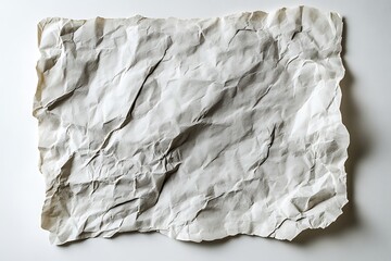 Crumpled paper sheet texture for background use. Wrinkled surface, abstract design element