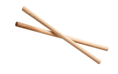 wooden dowel rods, isolated on white background