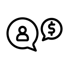 Job conversation line icon