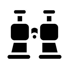 Binocular solid black icon