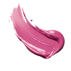 pink lip gloss swatch isolated on white background