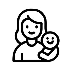 Mom mama mother's day icon clipart silhouette, icons, silhouette