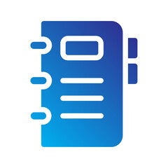 Address book flat gradient icon