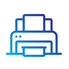 Printer line gradient icon