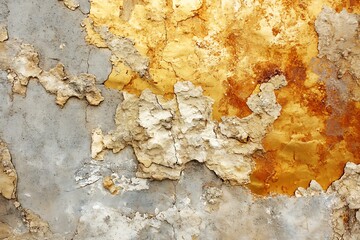 Grunge wall texture with peeling paint and cracks for backgrounds and design elements