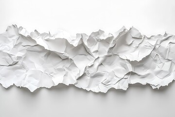 Crumpled white paper background texture for design element. Abstract paper backdrop concept