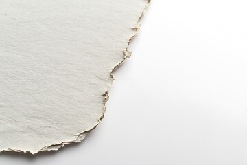 Torn edge paper texture background for graphics and design projects with copy space