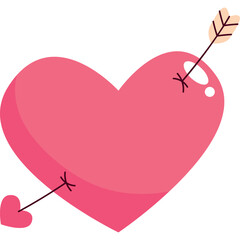 Arrow - Love elements Flat Iluustration