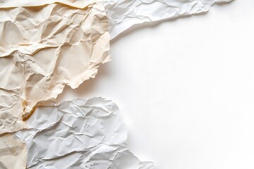 Crumpled paper background with texture and vintage style for creative designs and presentations