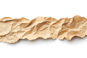 Wrinkled brown paper texture with torn edges for backgrounds and graphic design resources