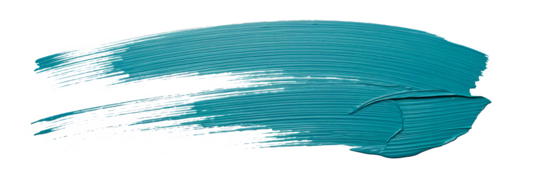 teal paint stroke isolated on white background - Powered by Adobe