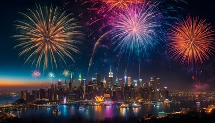 New year&rsquo;s eve fireworks celebration sydney event photography urban skyline aerial view vibrant festivities