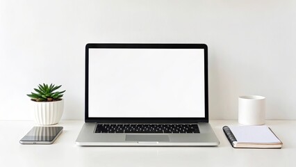 Laptop Blank Screen Mockup. 