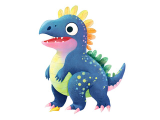 Enchanting Illustration of a Cute Baby Eoraptor, A Whimsical Journey into the Prehistoric World with Playful Colors and Charming Details Perfect for Children's Books