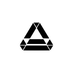 Geometric Black Triangle Logo on White Background