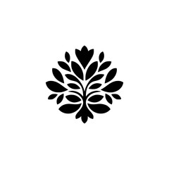 Black & White Stylized Tree Logo Design, Minimalist, Organic, and Modern