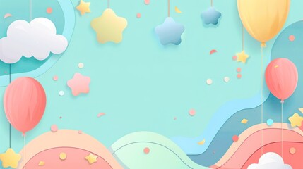 Children's Day Plastic Background: Using the Diversity of Plastics to Build a Joyful World of Unlimited Creativity in Childhood