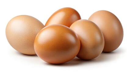 Brown Eggs Isolated on Transparent Background for Culinary and Food Photography, Perfect for Recipes, Menus, and Food Blogs