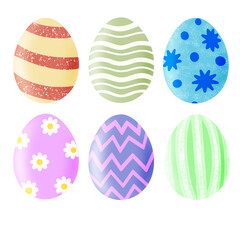 set of easter eggs