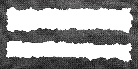 Grunge Torn Fabric Frames with Rough Edges and High Contrast Texture. Ideal for Creative Project or Design.