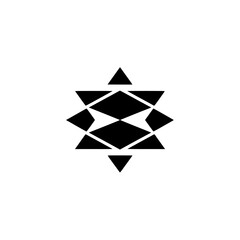 Minimalist Geometric Starburst Design on White Background