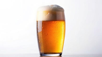 Craft Beer Close-Up: Rich Foam Texture, Vibrant Detailed Photography