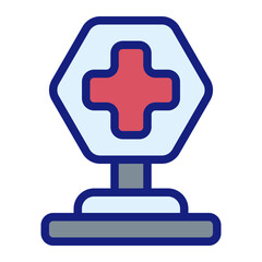 cross road filled flat icon