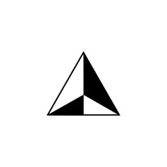 Fototapeta premium Geometric Triangle with Subdivided Shapes, Abstract Design