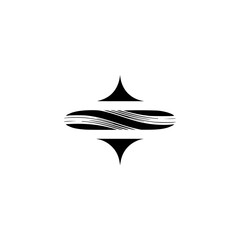Fototapeta premium Abstract Black and White Modern Logo Design